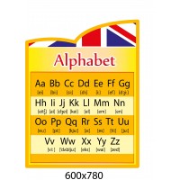 Стенд Алфавит английского языка (желтый фон)